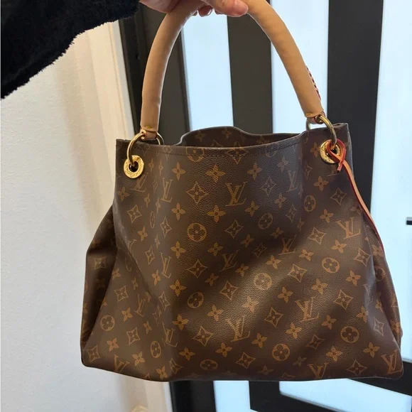 Designer Brown Monogram Tote Bag - Picture 2 of 9